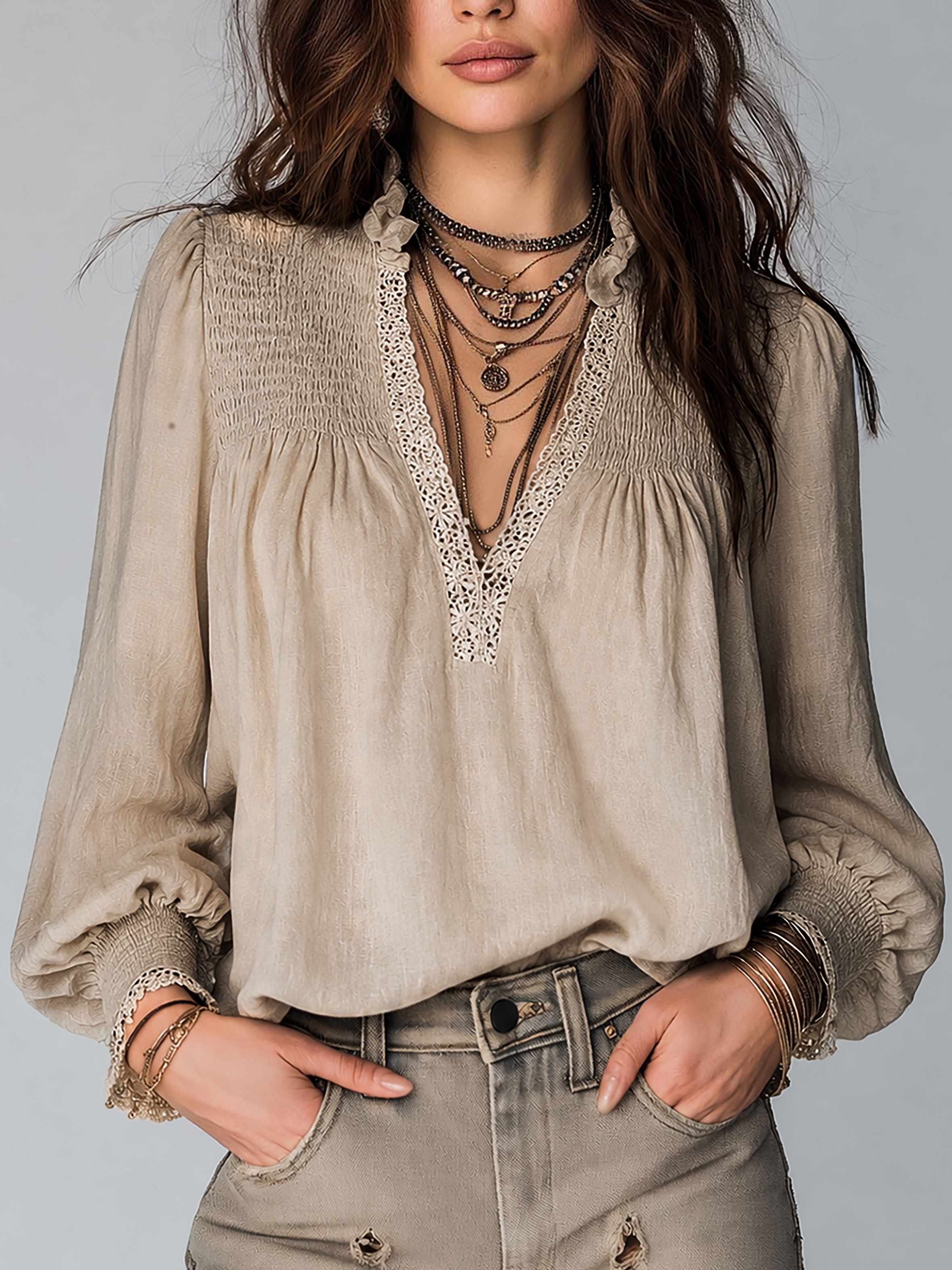 Willa London™ | Vintage Lace Elegance Blouse