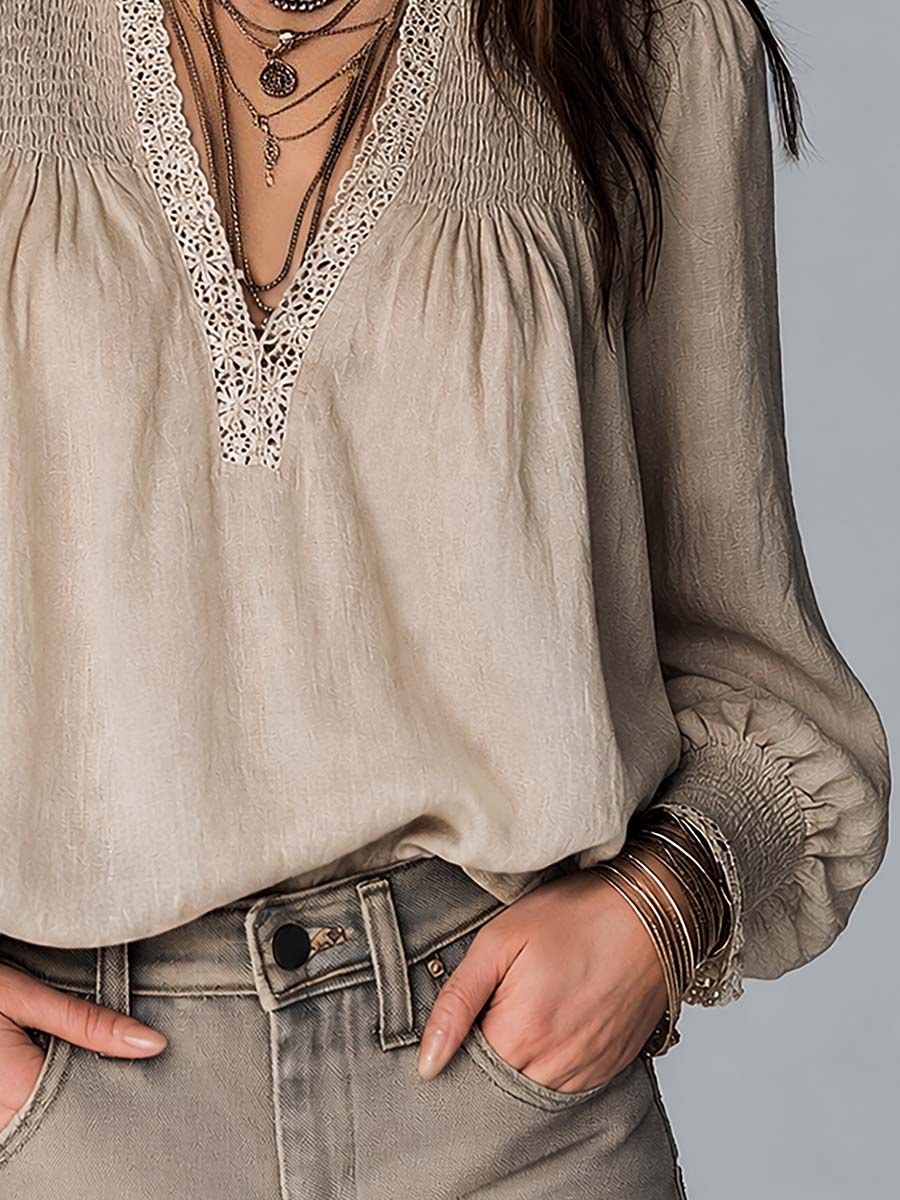 Willa London™ | Vintage Lace Elegance Blouse