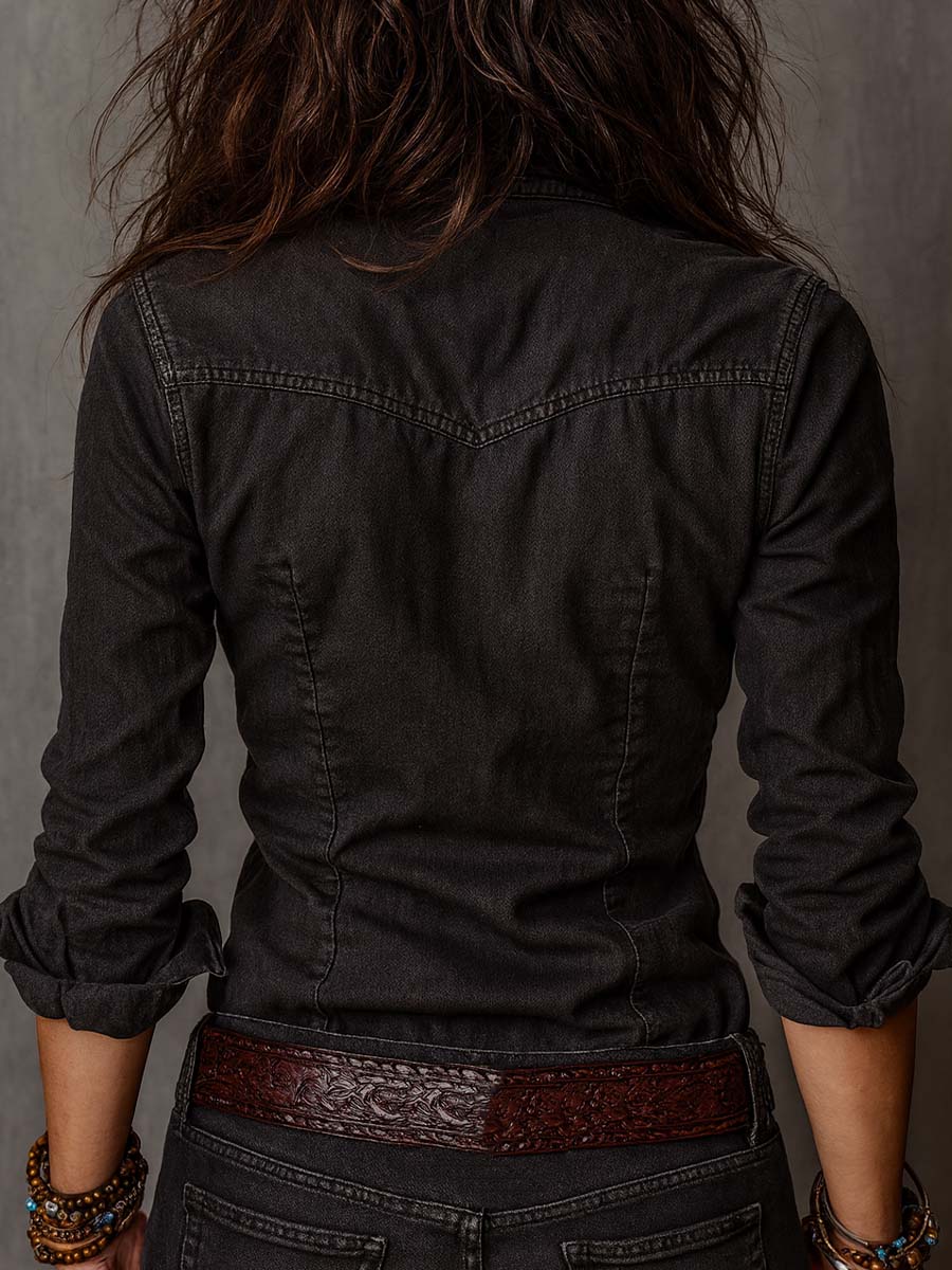 Willa London™ | Heritage Denim Zip Blouse