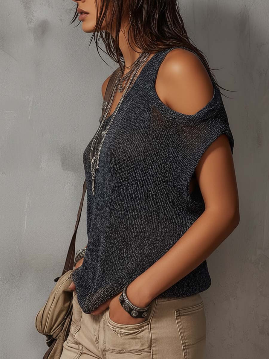 Willa London™ | Asymmetric Elegance Knit Blouse