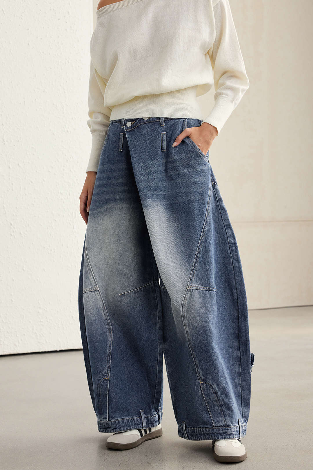 Willa London™ | Luxe Barrel Denim Trousers