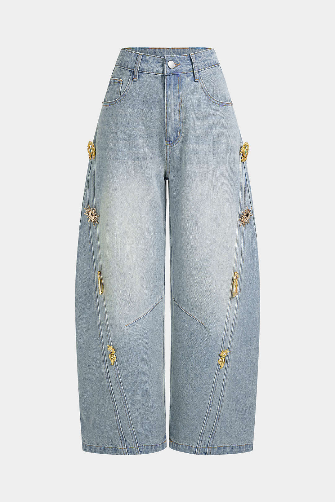 Willa London™ | Luxe Metallic Wide Leg Jeans