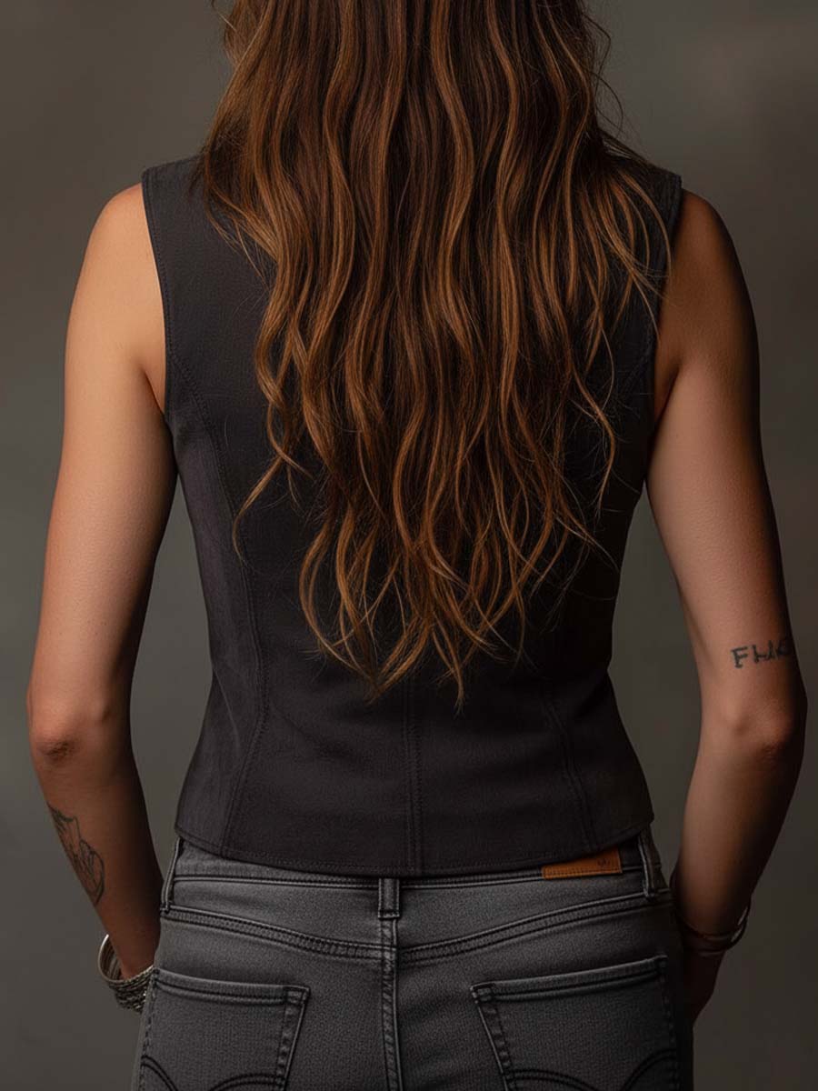 Willa London™ | Vintage Charm Eco-Suede Vest