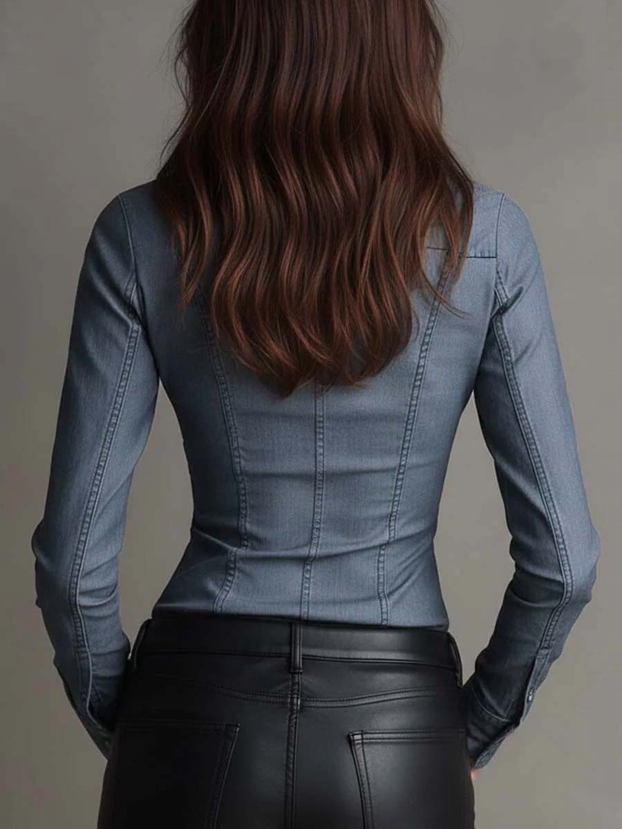 Willa London™ | Sculpted Denim Shirt