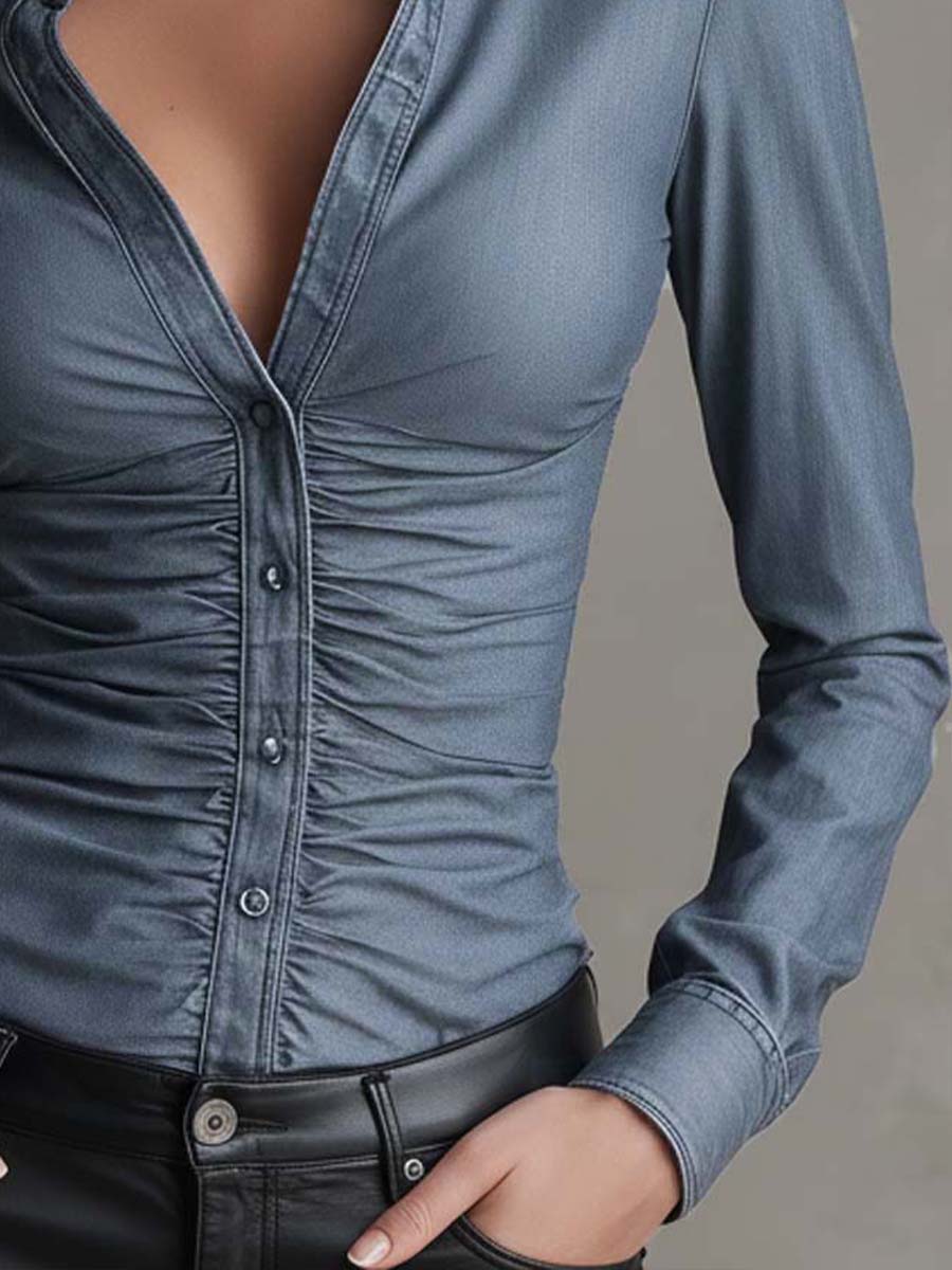 Willa London™ | Sculpted Denim Shirt