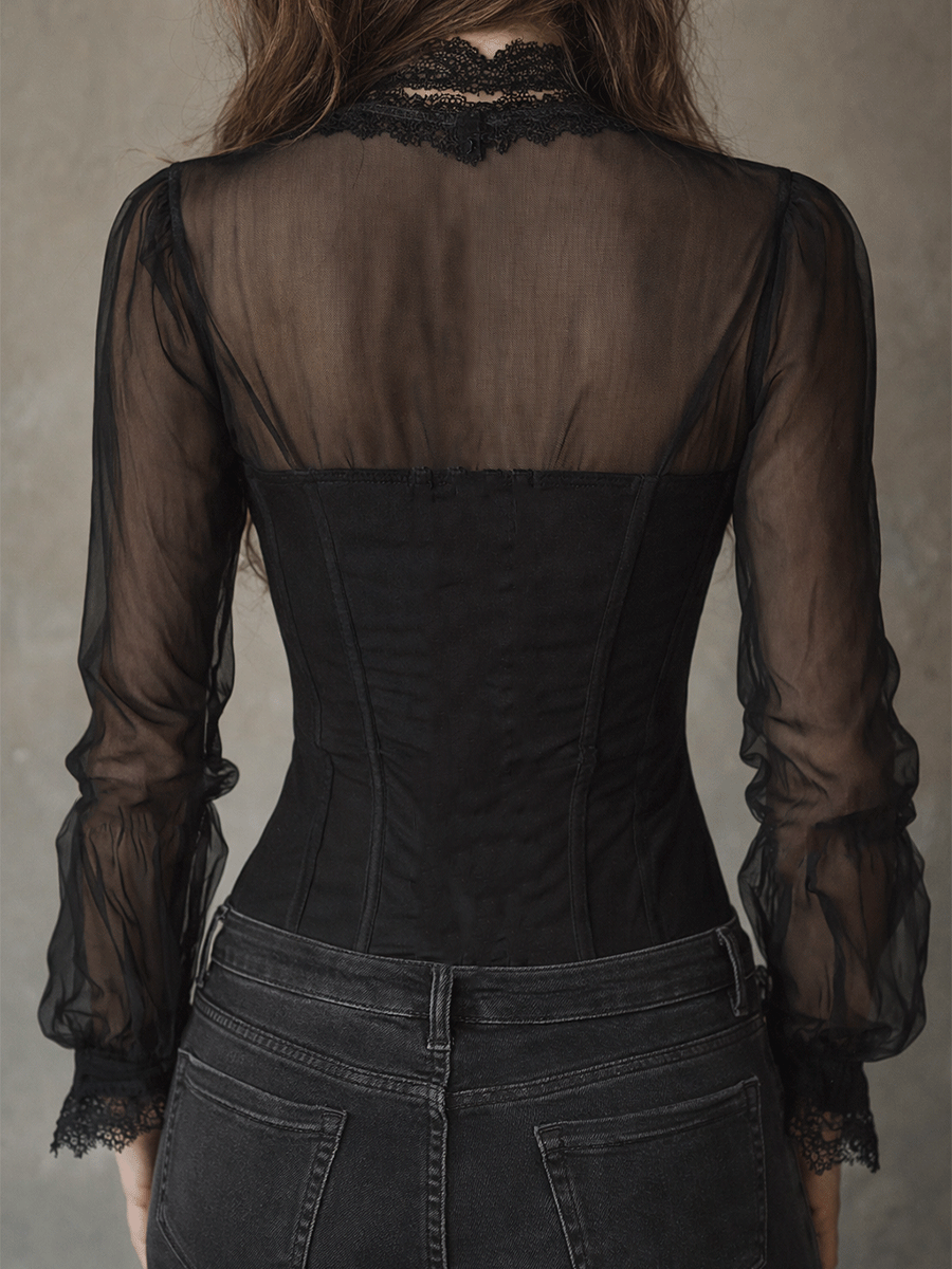 Willa London™ | Lace Elegance Corset Blouse