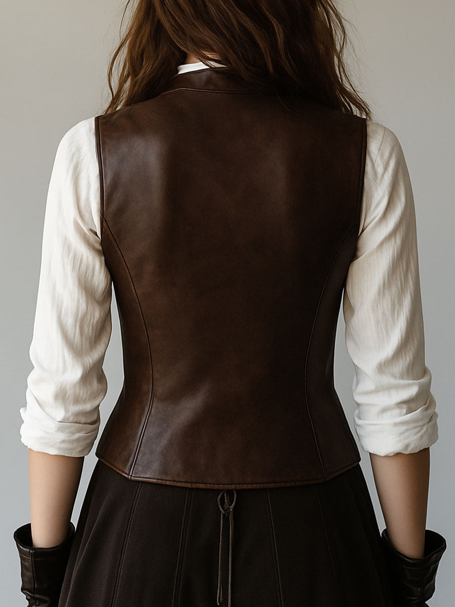 Willa London™ | The Kensington Leather Waistcoat