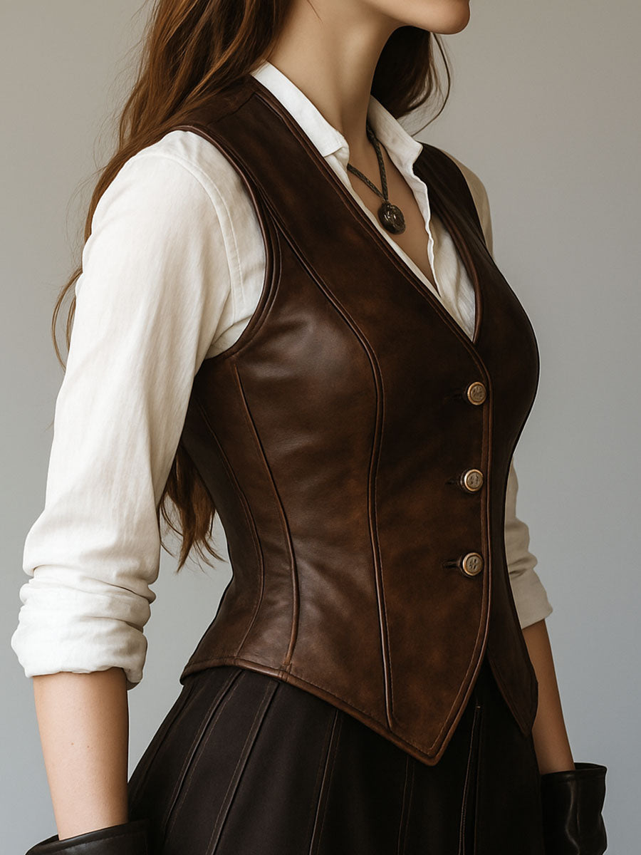 Willa London™ | The Kensington Leather Waistcoat