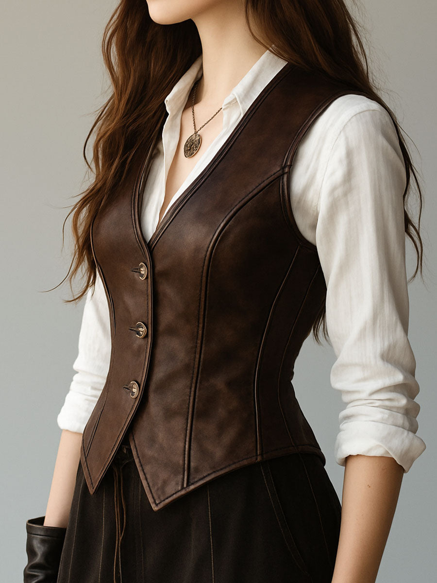 Willa London™ | The Kensington Leather Waistcoat