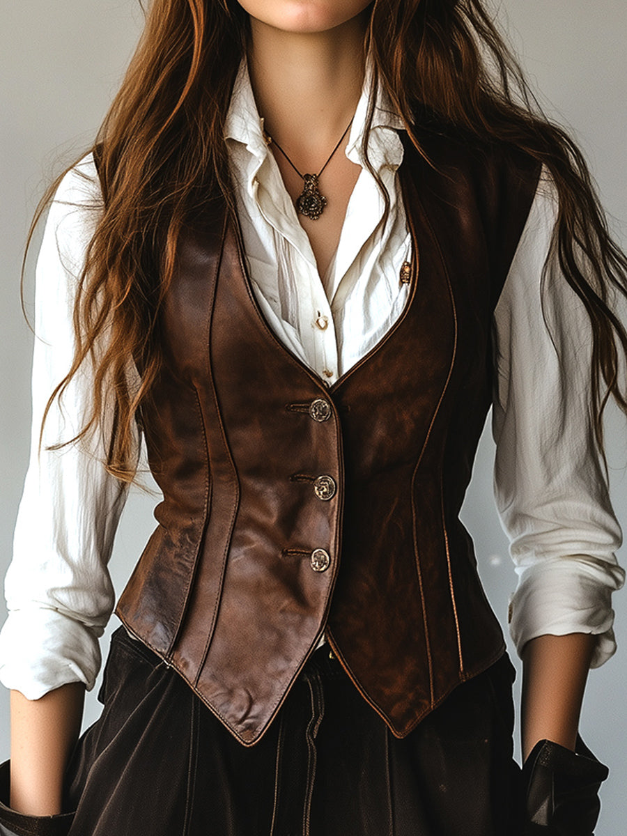 Willa London™ | The Kensington Leather Waistcoat