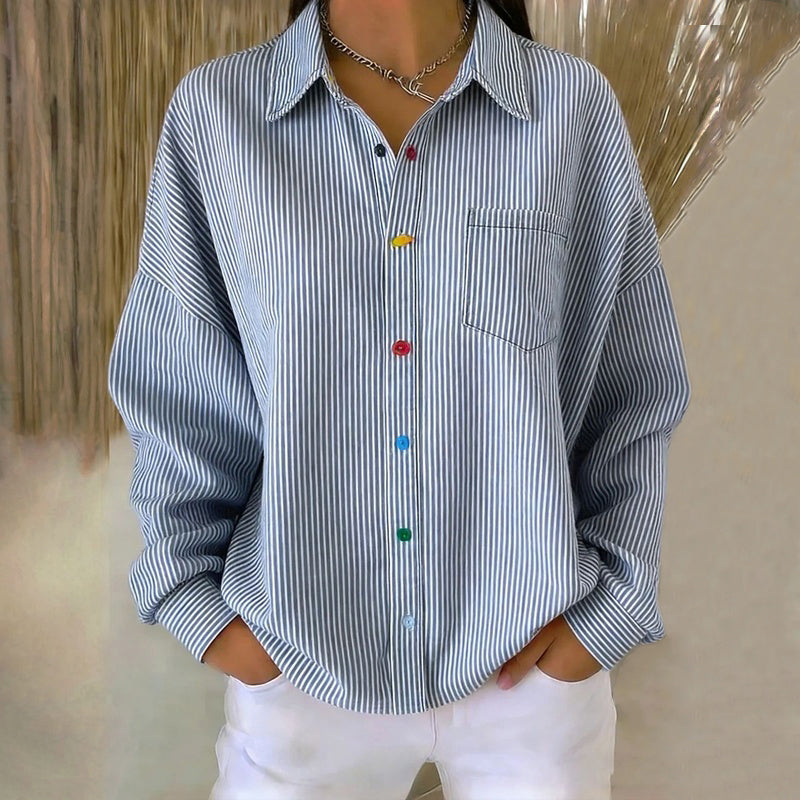 Willa London™ | Striped Elegance Blouse
