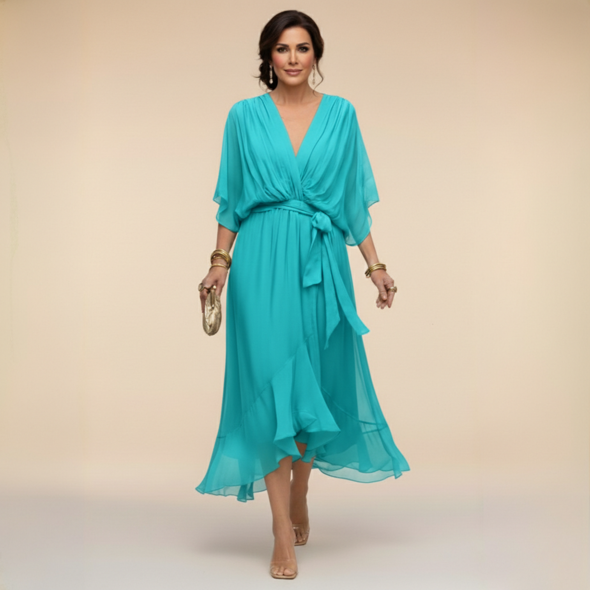 Willa London™ | Serene Elegance Midi Dress