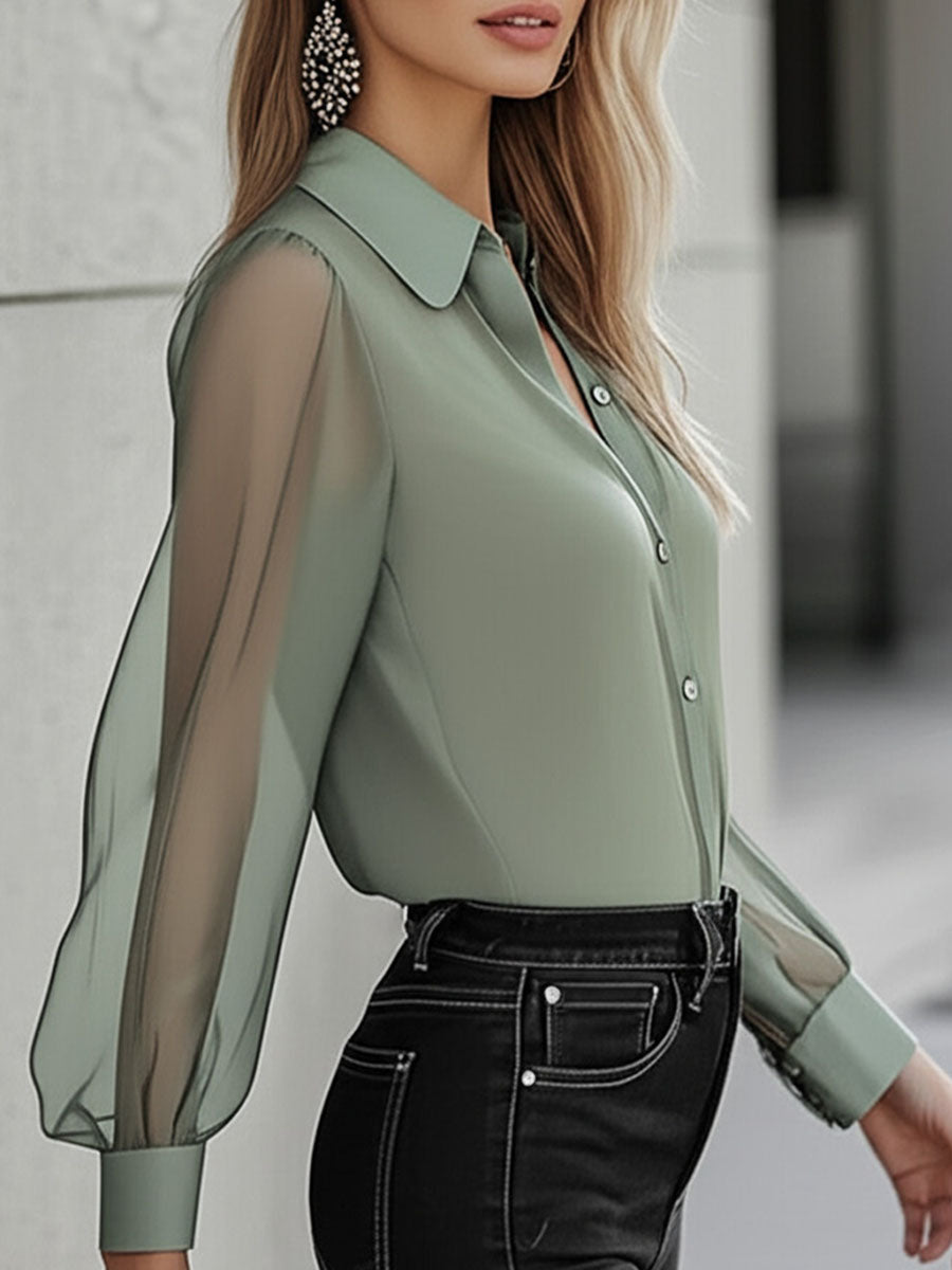 Willa London™ | Elegance in Sheer Blouse