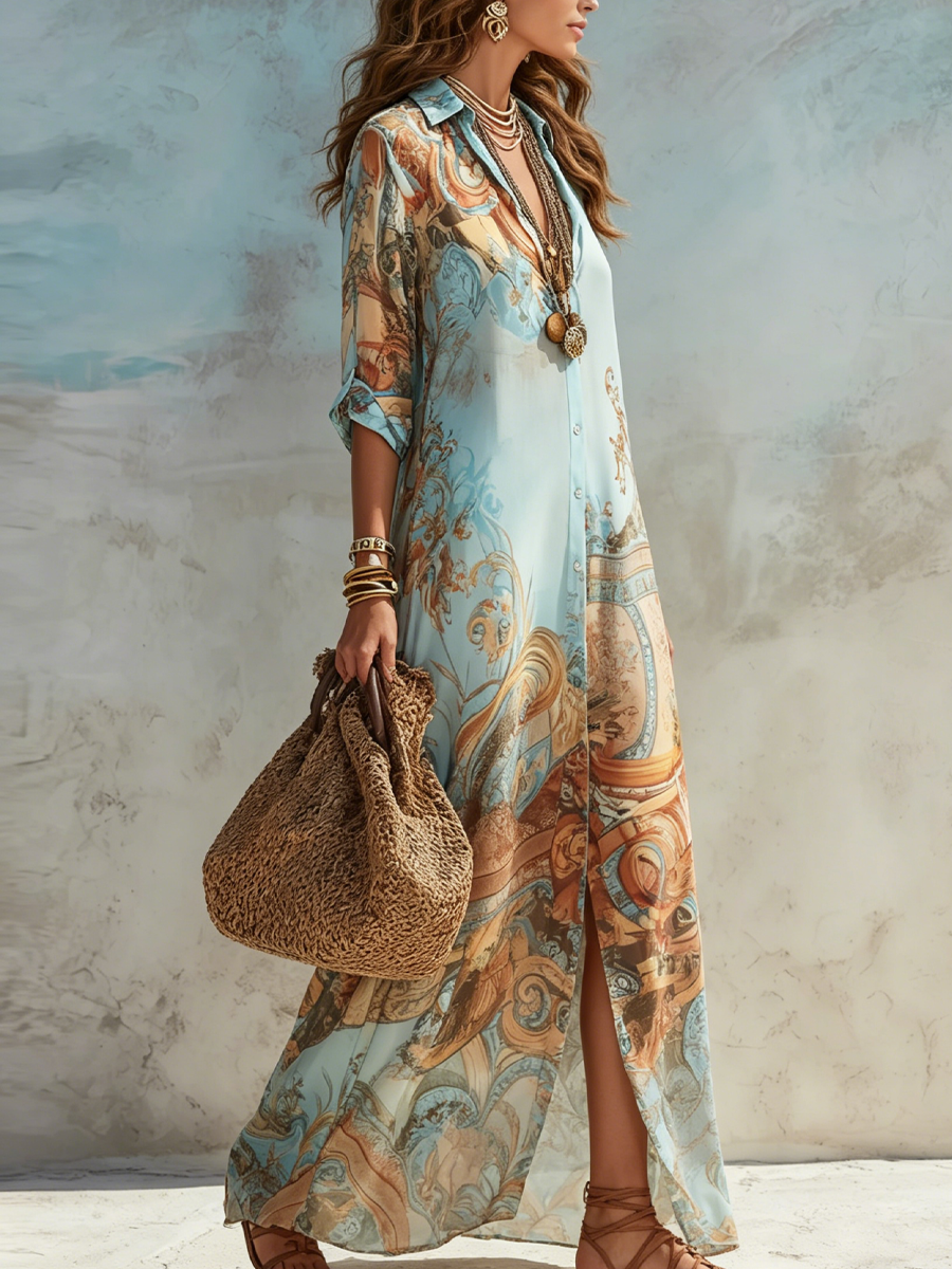 Willa London™ | Serene Bohemian Shirt Dress