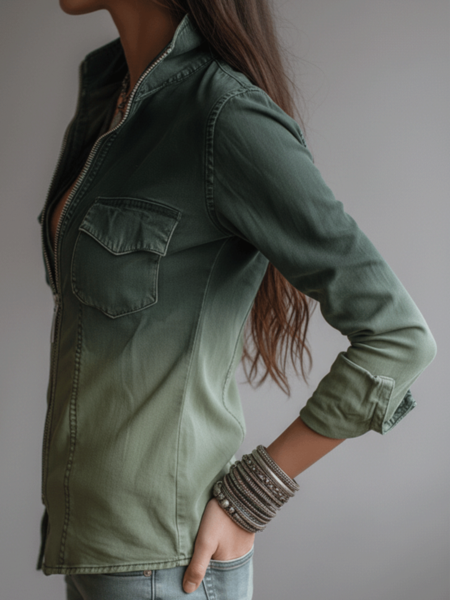 Willa London™ | Urban Gradient Denim Blouse