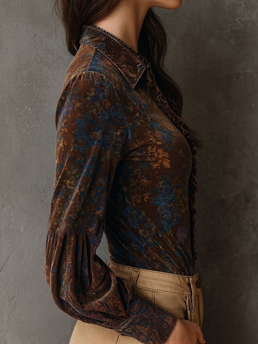 Willa London™ | Velvet Boho Blossom Blouse