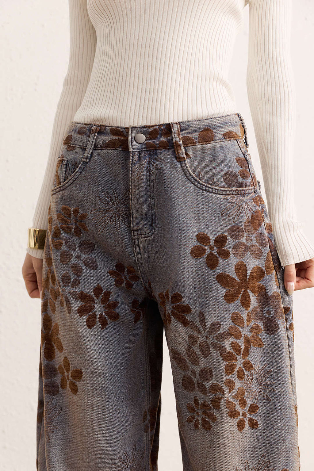 Willa London™ | Enchanted Blooms High-Waist Jeans