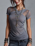 Willa London™ | Mesh Ruched Elegance Top