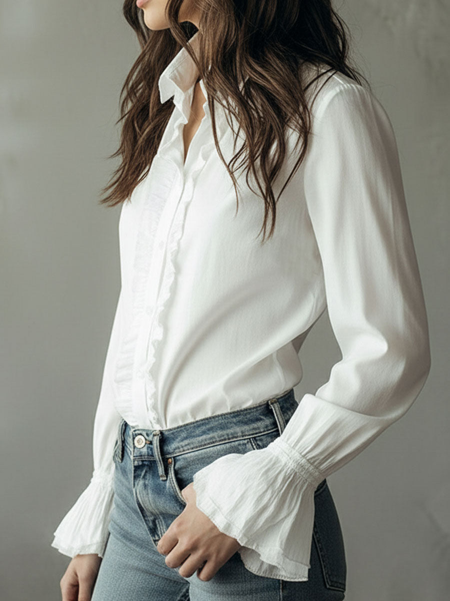 Willa London™ | Ruffled Elegance Shirt