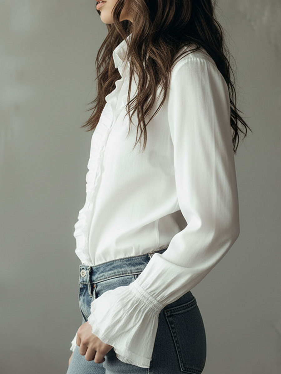 Willa London™ | Ruffled Elegance Shirt