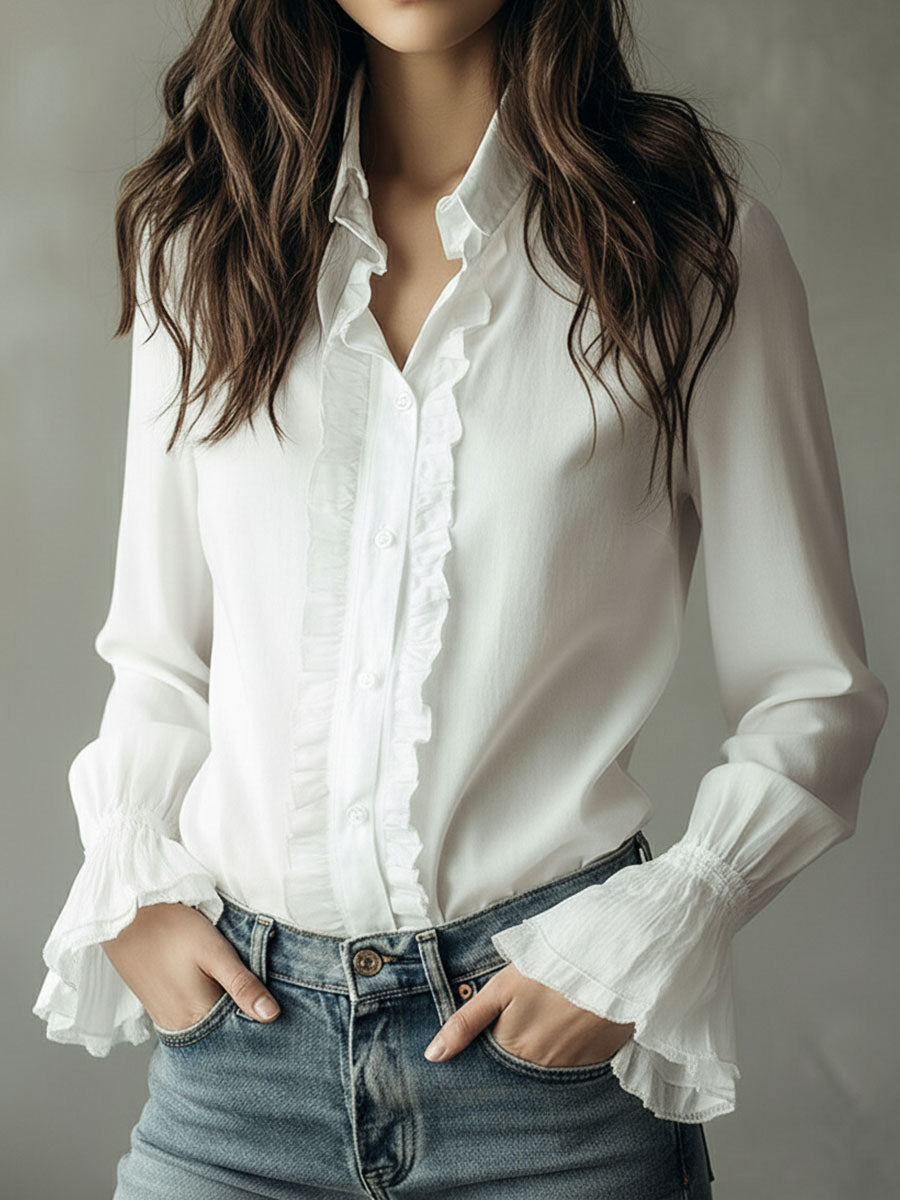 Willa London™ | Ruffled Elegance Shirt