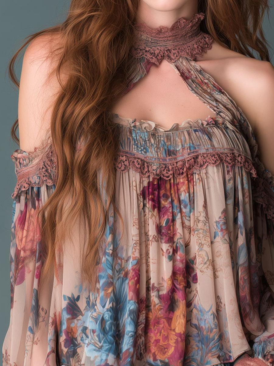 Willa London™ | Bohemian Blossom Halter Blouse