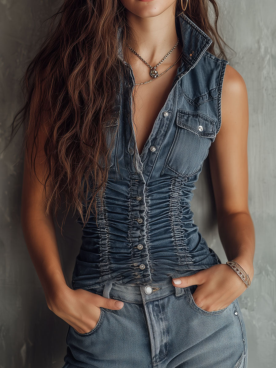 Willa London™ | Vintage Charm Denim Shirt