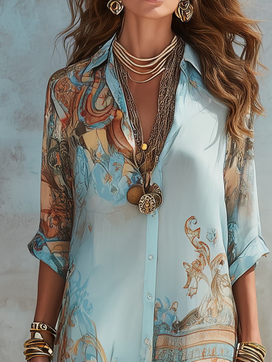 Willa London™ | Serene Bohemian Shirt Dress