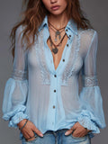 Willa London™ | Ethereal Lace Puff Sleeve Shirt