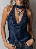 Willa London™ | Vintage Satin Cowl Tank