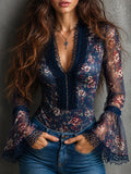 Willa London™ | Bohemian Lace Flare Blouse