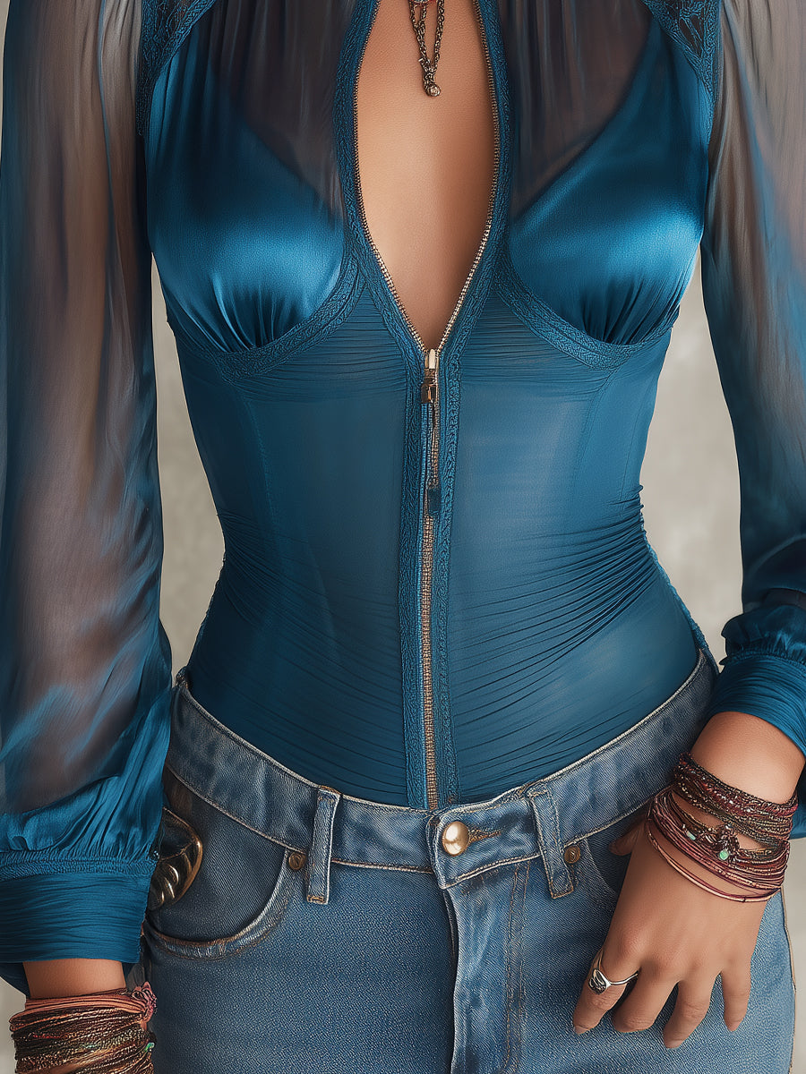 Willa London™ | Satin Elegance Blouse