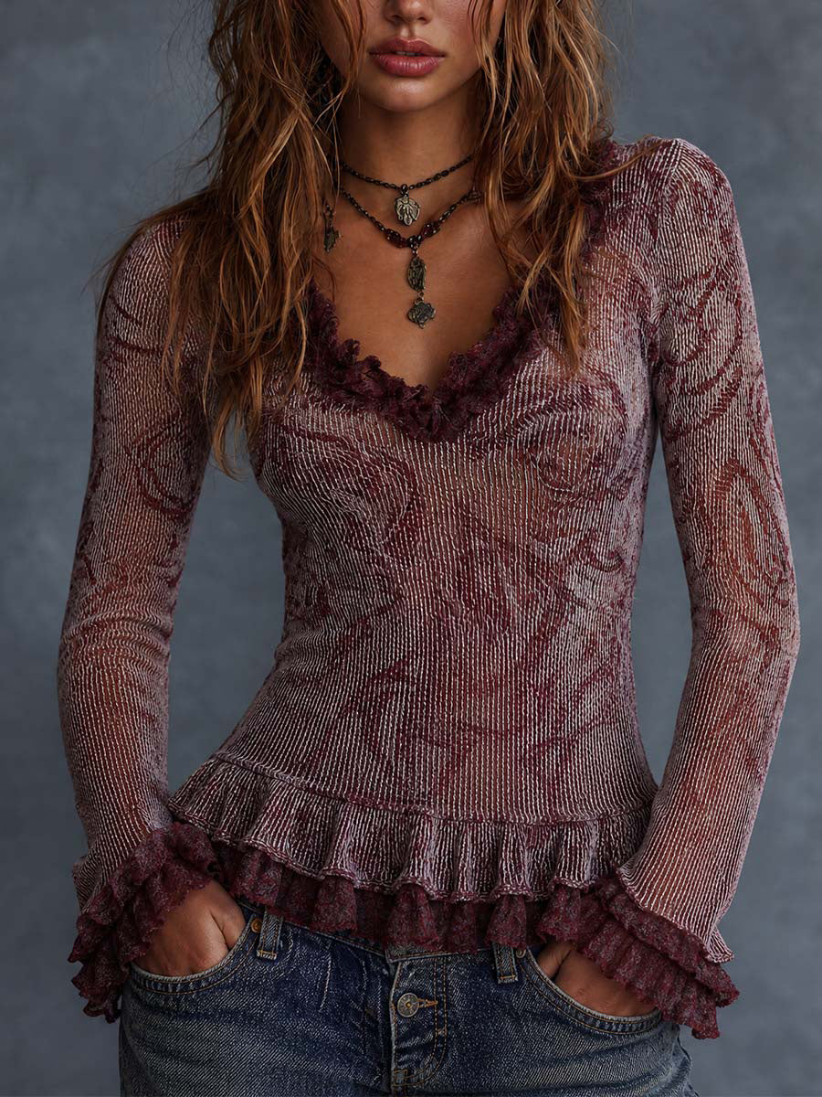 Willa London™ | Enchanted Bloom Ruffle Top