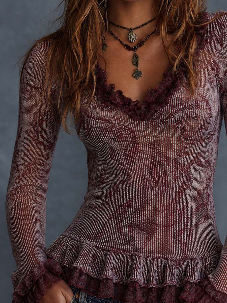 Willa London™ | Enchanted Bloom Ruffle Top