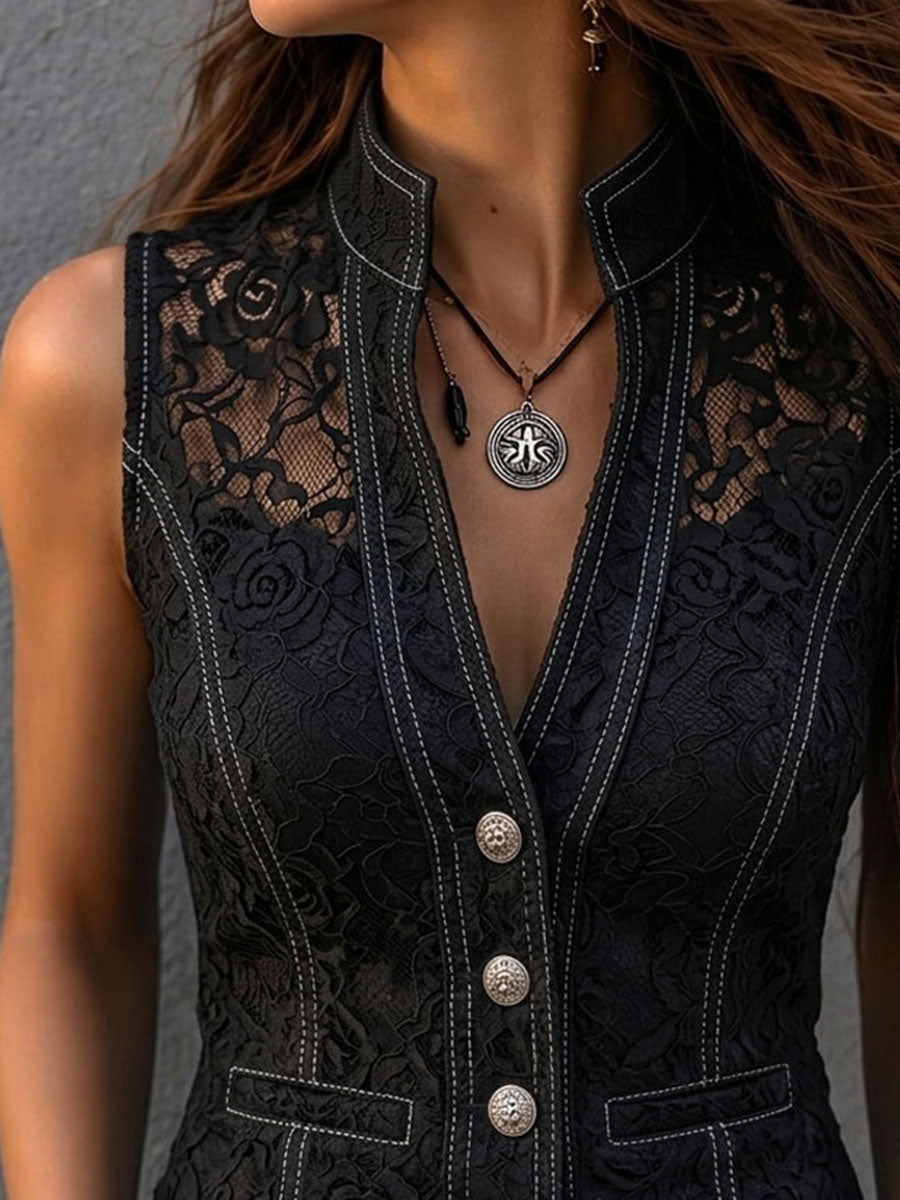 Willa London™ | Lace Elegance Waistcoat