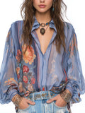 Willa London™ | Vintage Floral Chiffon Blouse