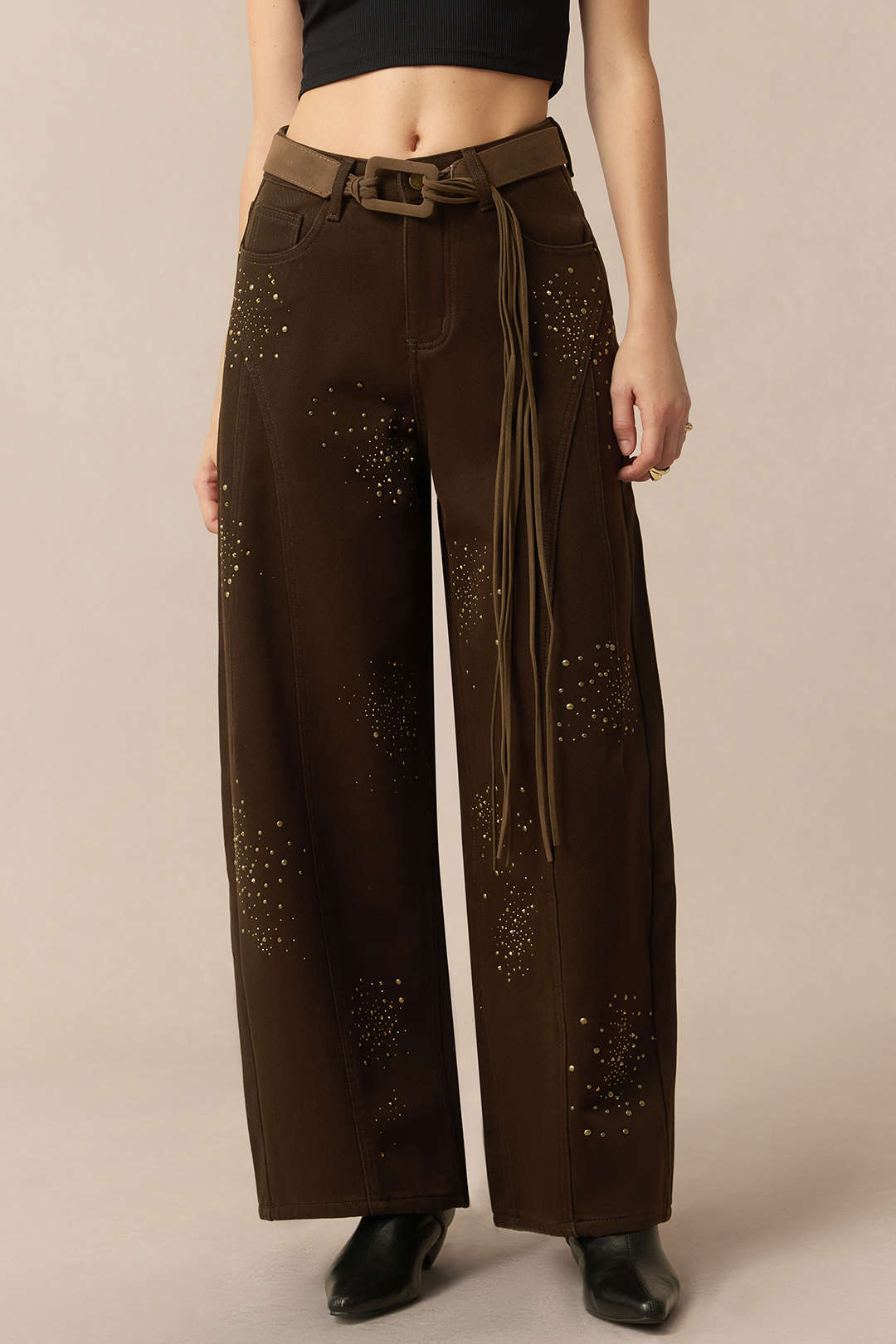 Willa London™ | Radiant Rhinestone Wide Leg Jeans