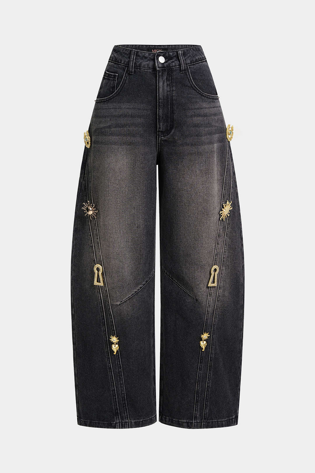 Willa London™ | Luxe Metallic Wide Leg Jeans