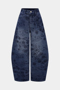 Willa London™ | Floral Elegance Denim Barrel Jeans