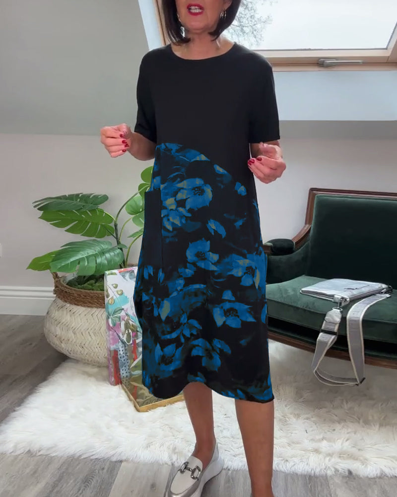 Willa London™ | Floral Patchwork Casual Dress