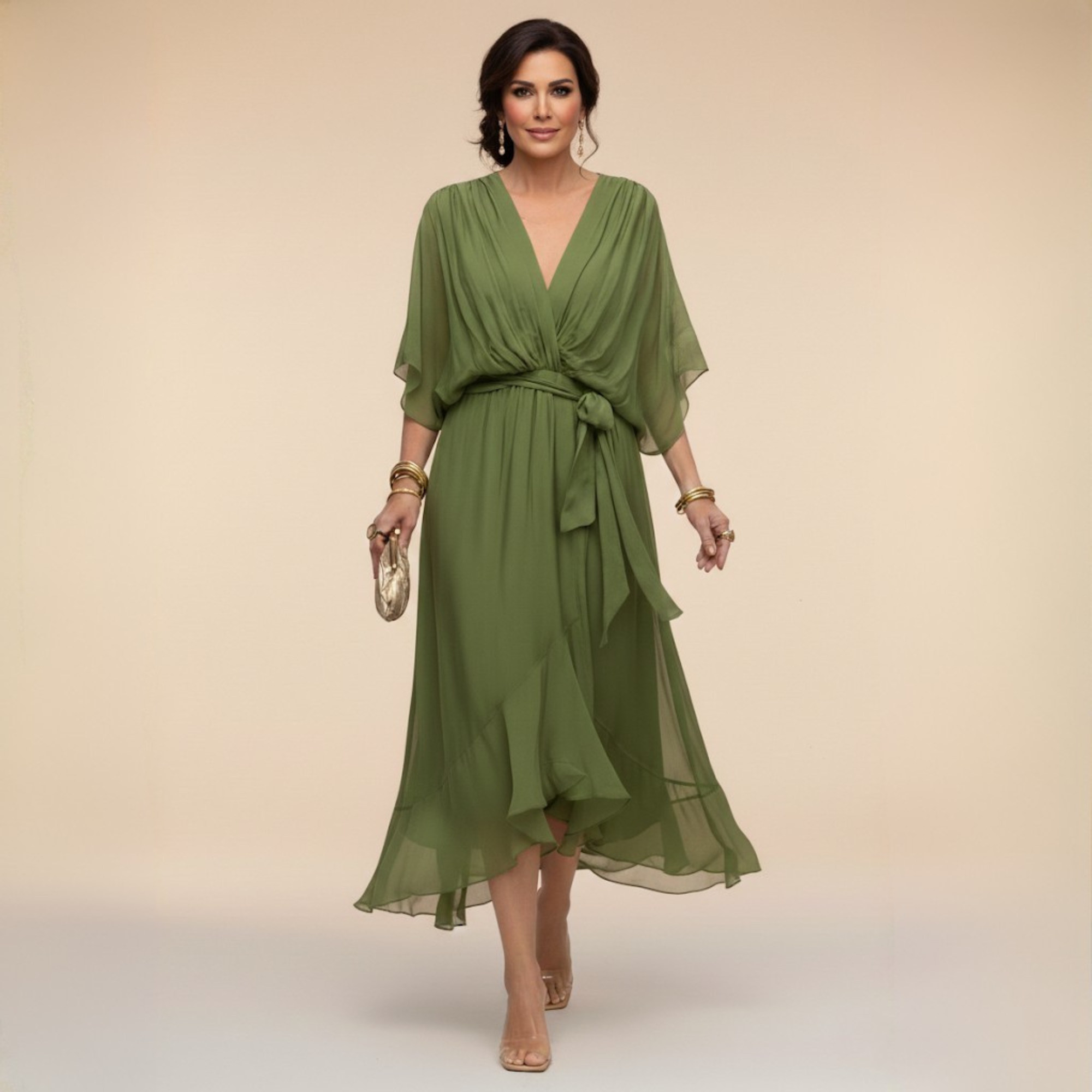Willa London™ | Serene Elegance Midi Dress