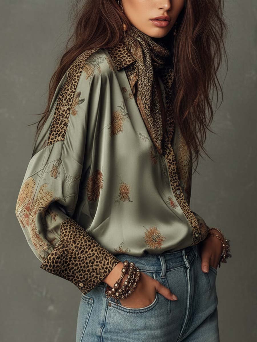 Willa London™ | Bohemian Luxe Satin Shirt