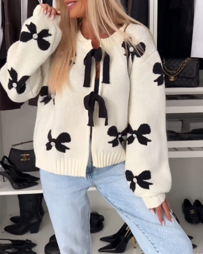 Willa London™ | Elegant Bow Cardigan