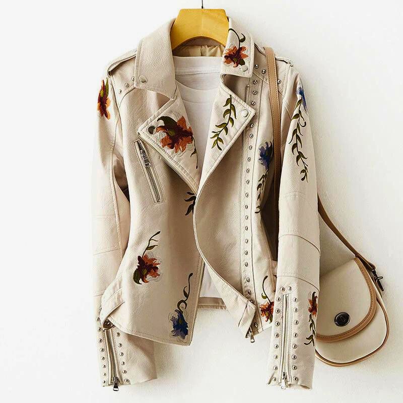 Willa London™ | Faelan Embroidered Leather Jacket
