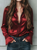 Willa London™ | Burgundy Lace Elegance Blouse
