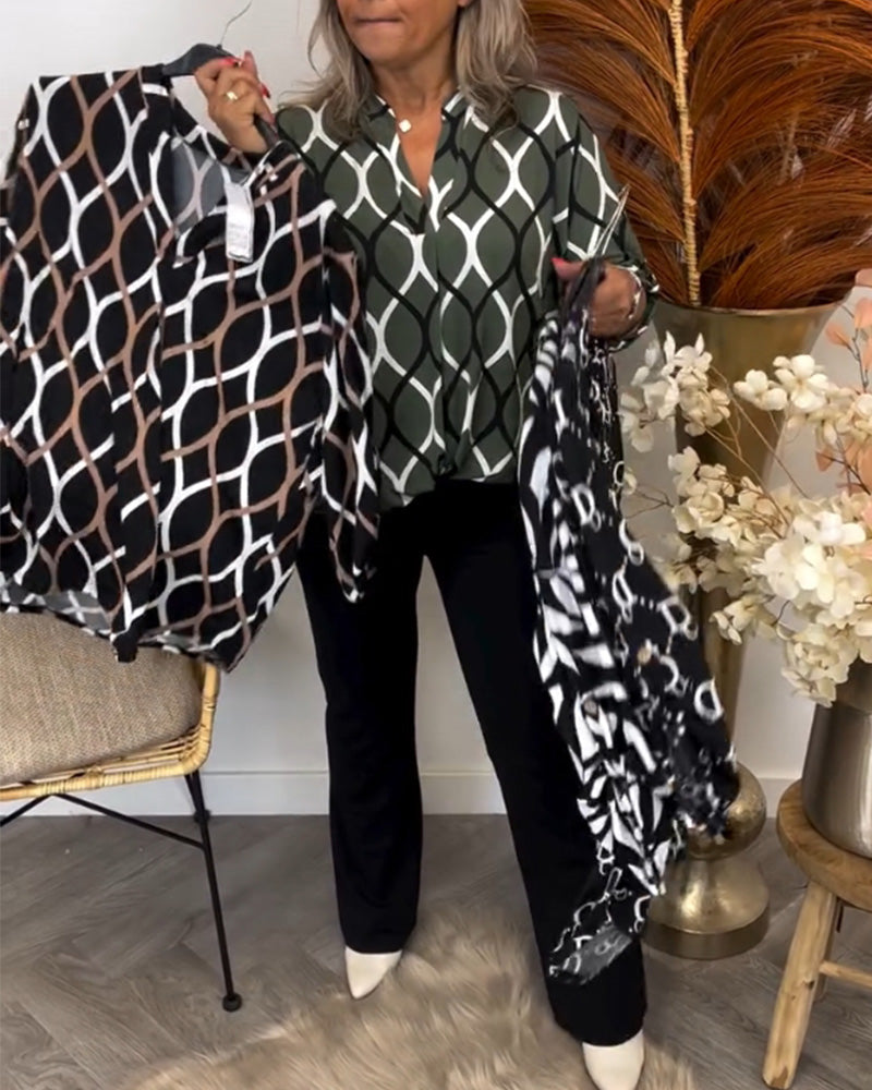 Willa London™ | Elegant Geometry Blouse