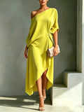 Willa London™ | Asymmetric Elegance Midi Dress