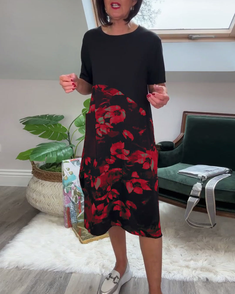 Willa London™ | Floral Patchwork Casual Dress