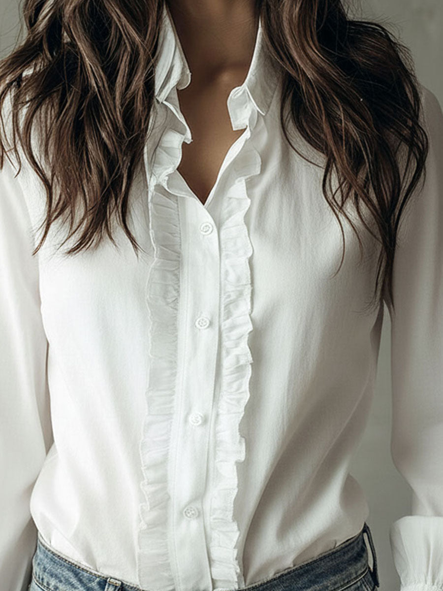 Willa London™ | Ruffled Elegance Shirt