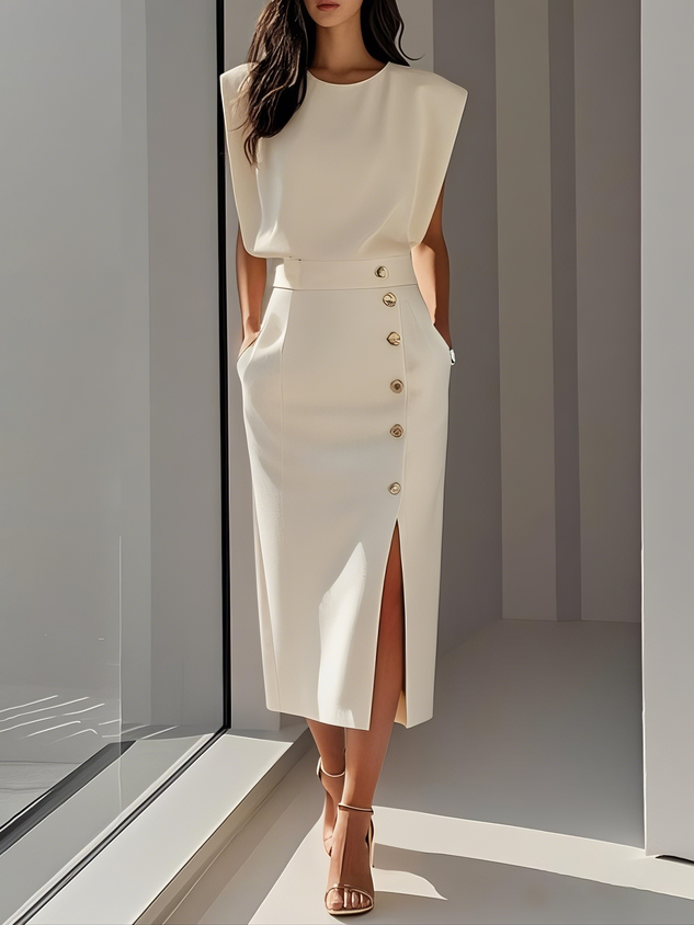 Willa London™ | Serene Elegance Midi Dress